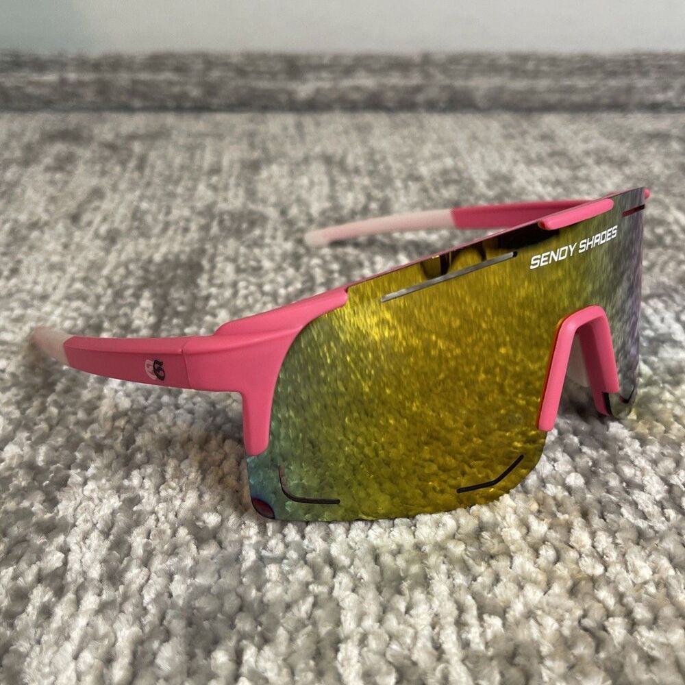 Sendy Shades All Star 2.0 Sunglasses Passionfruit Pink Shield Cycling Sports